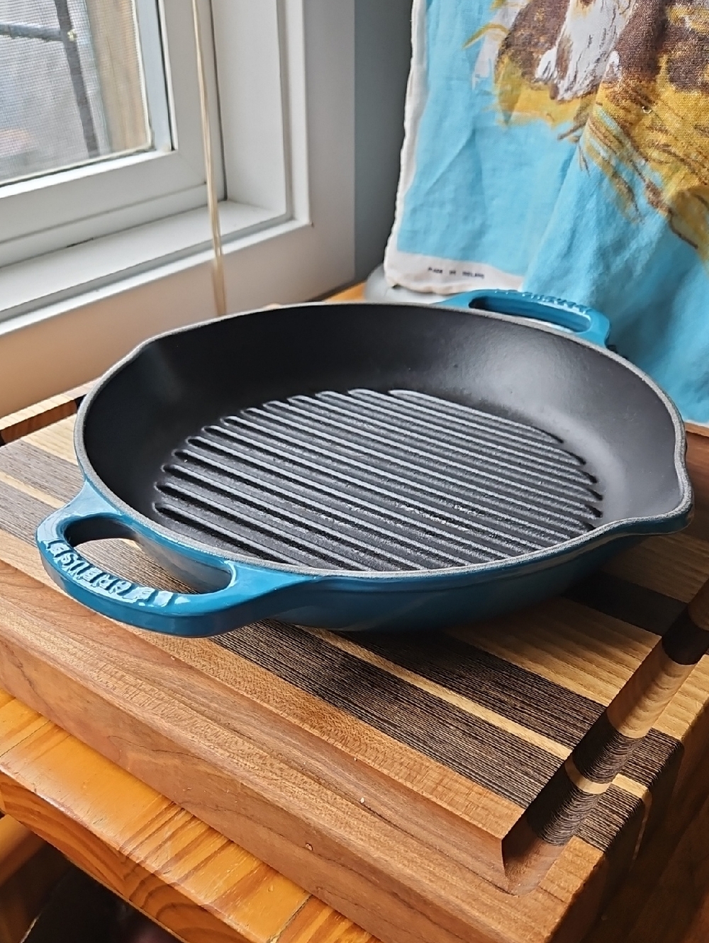 Le Creuset Azure Cast Iron Grill Pan